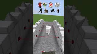 Minecraft Different Mobs Vs Laser Challenge  tralero Tralala minecraft shorts