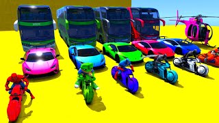 GTA V Epic New Stunt Race For Car Racing Challenge by Super Cars, Boat, Motorcycle and Monster truck