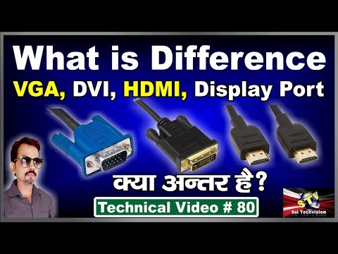 What is Difference Between VGA, DVI, HDMI and Display Port in Hindi #