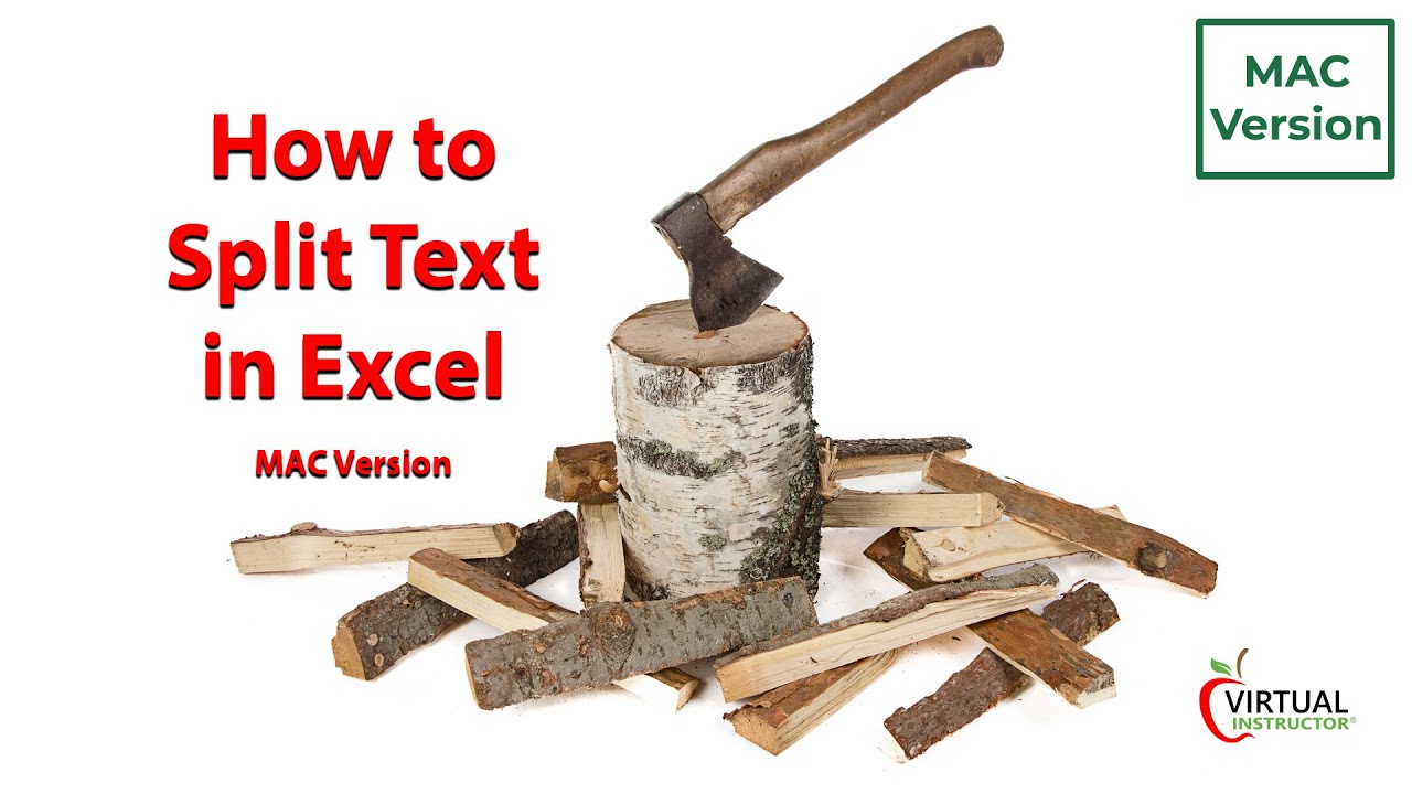 MAC How to Split Text in Excel - YouTube