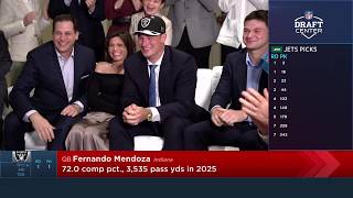 The Las Vegas Raiders Select Fernando Mendoza with the 1st Overall Pick in the 2026 NFL Draft