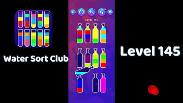 🎮 Water Sort Club Level 145 Walkthrough | Fun Liquid Sorting Game 💧 | SolutionGuruji