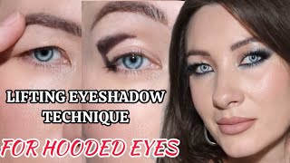 NON-CREASING EYESHADOW TECHNIQUE FOR HOODED EYELIDS