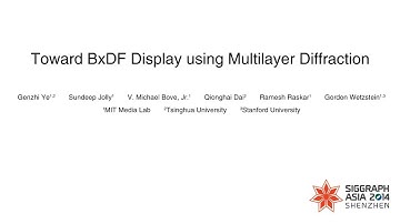 Toward BxDF Display using Multilayer Diffraction