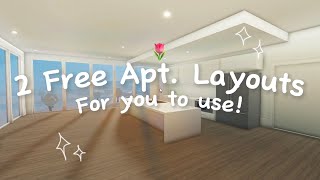 ♡︎2 free apartment layouts speedbuild | Welcome to Bloxburg♡︎