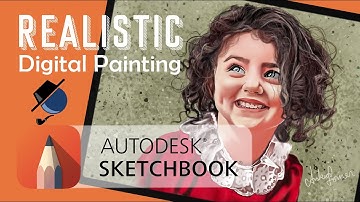 Realistic Digital Painting in Autodesk Sketchbook | Anahita Hashemzadeh Digital Portrait Speedart 4K