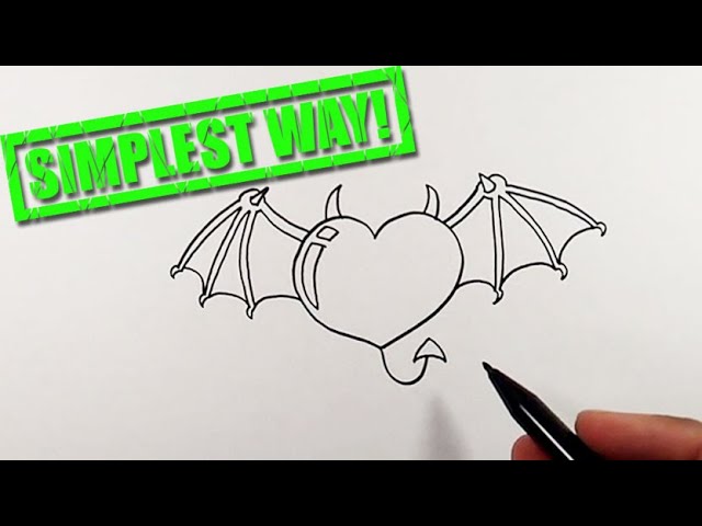 How To Draw demon Wing  Speed Drawing demon Wing 