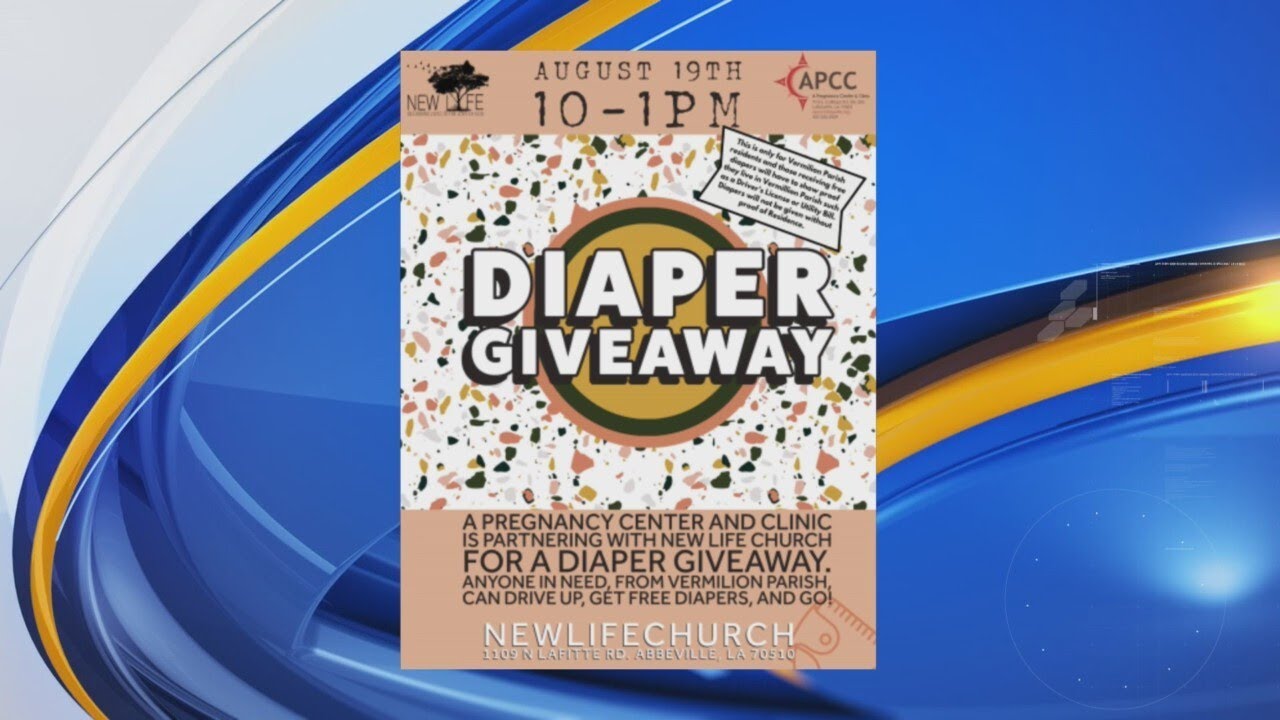 A Pregnancy Center and Clinic will host their diaper giveaway in August