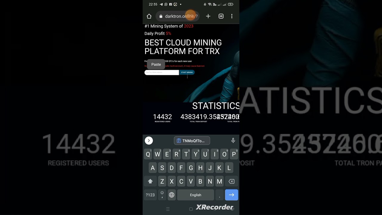 New TRX Mining Website ⛏️⛏️⛏️ 