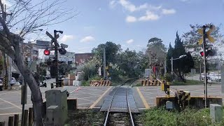 2023.1.22台鐵 內灣線，DR1000型柴聯自強 1819次 開往竹中車站，全線路景程縮時向前展望。