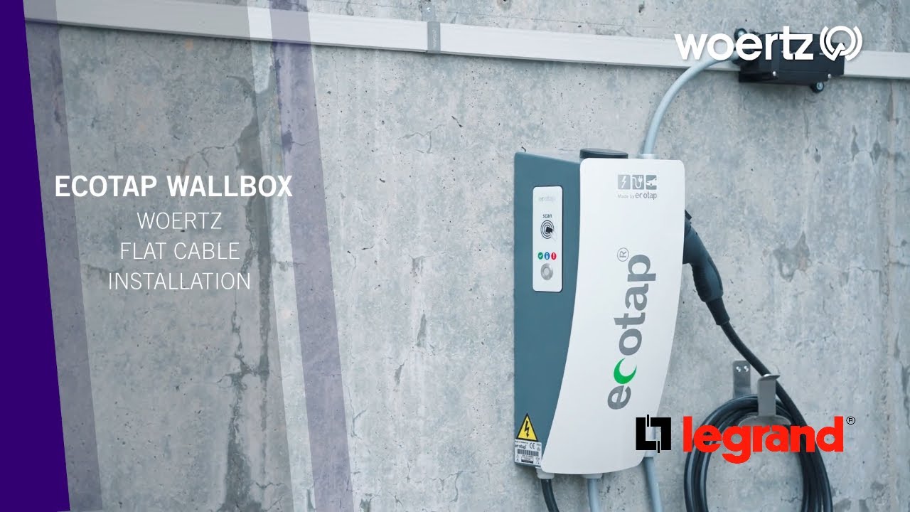 Woertz // E-Mobility // Système de câble plat pour stations de recharge ...