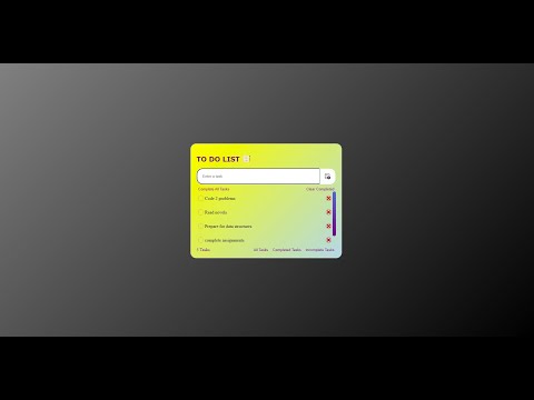 Project demo ToDo List- Coding Ninjas