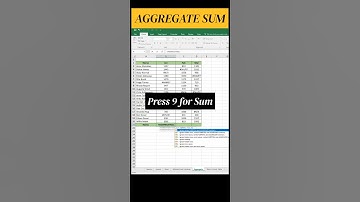 #84 | AGGREGATE SUM | MS EXCEL #tipsandtricks #shorts