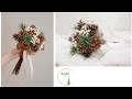 DIY Winter wedding bouquet bridal / зимний букет из шишек