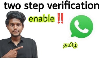 Whatsapp two step verification on / how to enable two step verification in whatsapp / tamil
