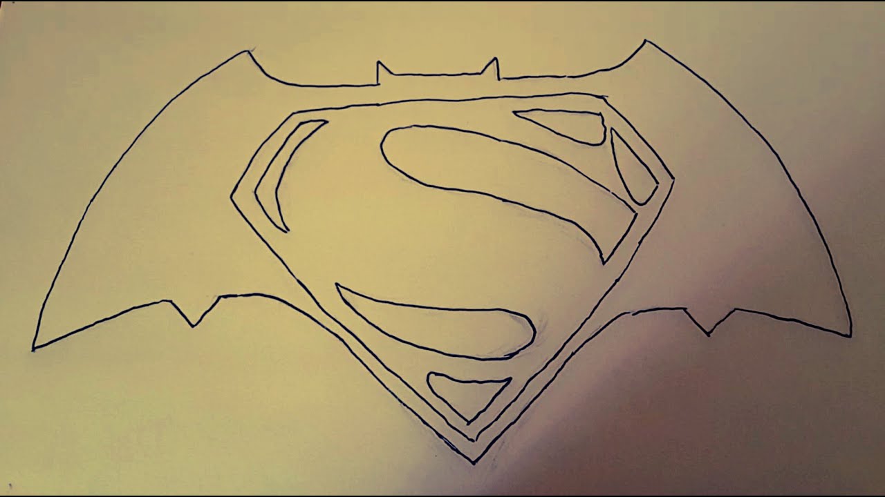 How To Draw Batman Vs Superman Logo Youtube