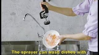 Commercial Faucet With Sprayer 8 Center Pre Rinse Sprayer And 12 Swing Spout Wall Mount Faucet