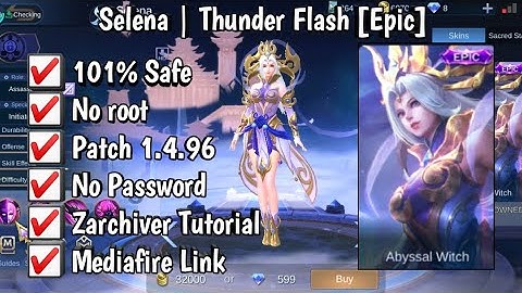 Selena | Thunder Flash [Epic] Skin Script No Password