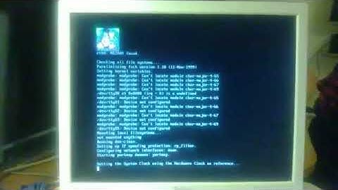 Amiga 1200 booting Debian GNU Linux