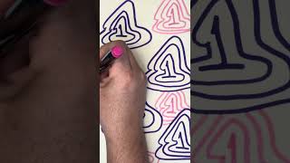 Number one concentric lines #shorts #kids #art #artlinepencil