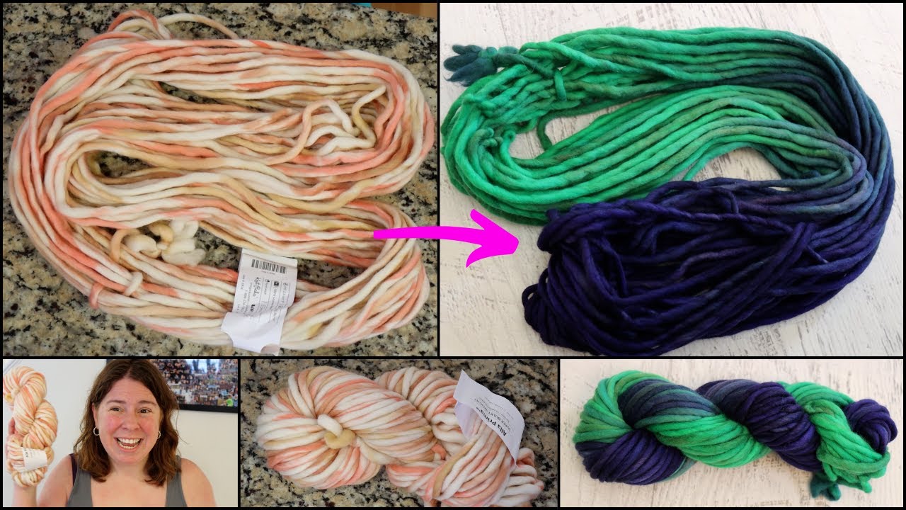 Dip Dyeing to Overdye super bulky yarn - What a Transformation! (Dyepot Weekly 627)