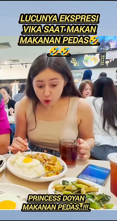 Ekspresi lucu Vika saat makan makanan pedas #vikakolesnaya #billysahputra