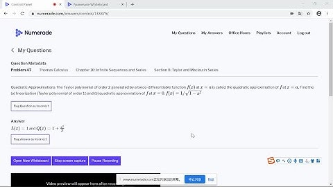 Quadratic Approximations The Taylor polynomial of order 2 generated by a twice-differentiable funct…