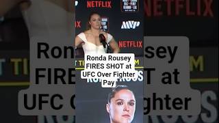Ronda Rousey FIRES SHOT at UFC Over Fighter Pay #rondarousey #danawhite #ufc #jakepaul #mma #mvp