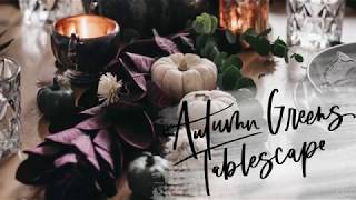 Autumn Greens: Fall Dinner Party Tablescape | 2019 Fall DIY + Decor Challenge