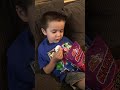 My 4 year old brother reviewing a spicy chip Charritos.