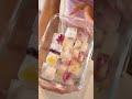 Glitter ice cubes with flowers