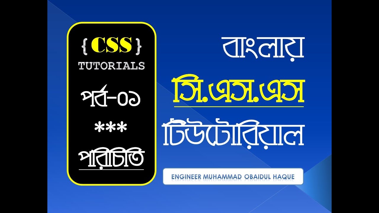 CSS Introduce Bangla Tutorial সিএসএস পরিচিতি, সিএসএস কি? YouTube