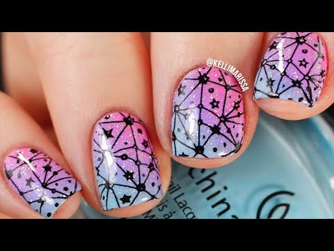 Holo Gradient Constellation Nail Art Design Tutorial || KELLI MARISSA ...