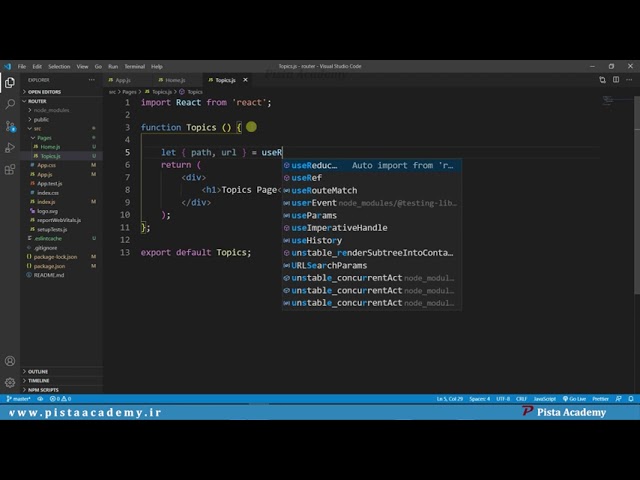 آموزش React Router - جلسه سوم