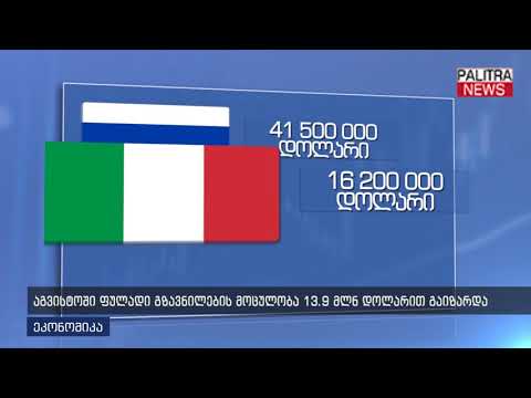 აგვისტოში ფულადი გზავნილების მოცულობა 13.9 მლნ დოლარით გაიზარდა