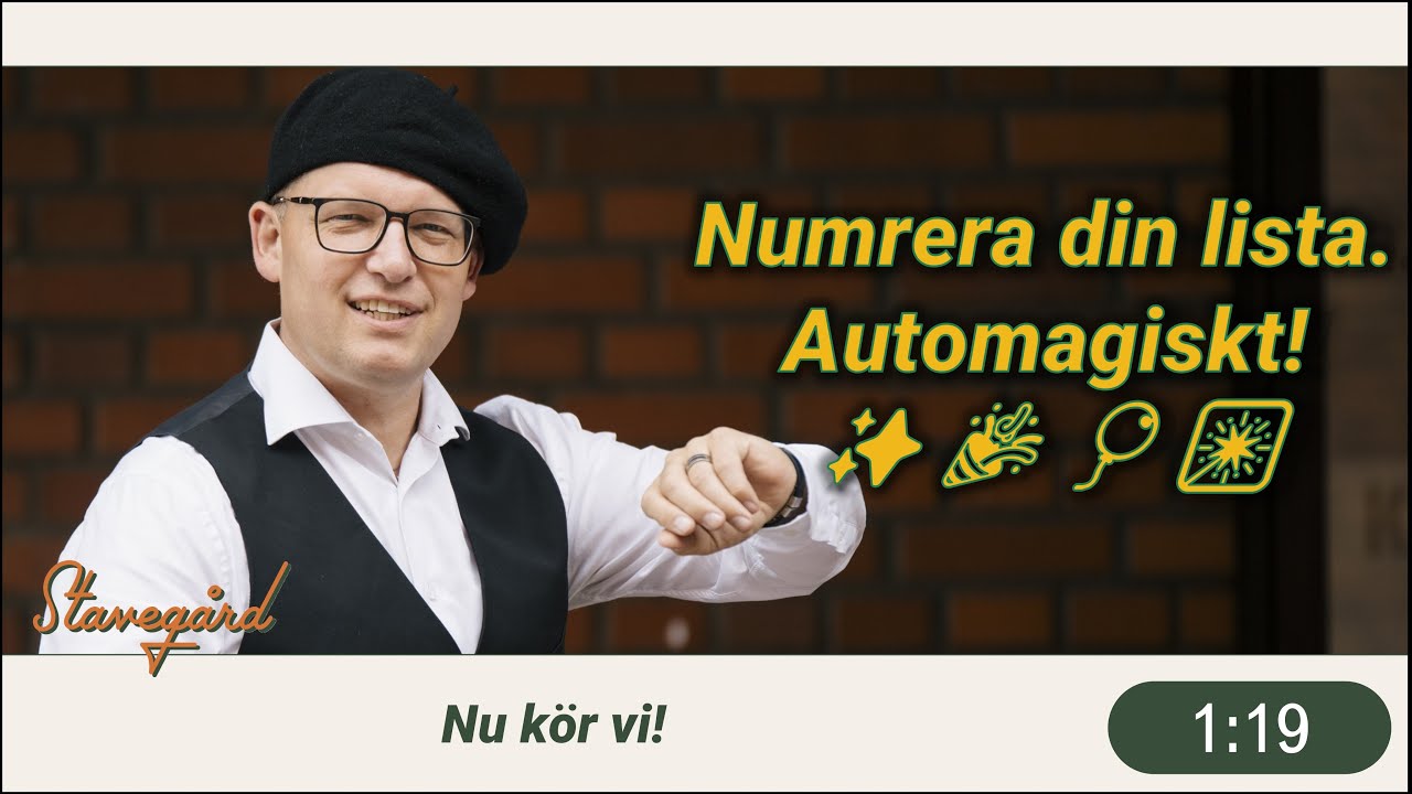 F Automatiska Nummer P Din Lista I Excel YouTube f-automatiska-nummer-p-din-lista-i-excel-youtube