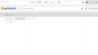 Screencast 4: How to Access Previously Saved Search Queries on OneSearch