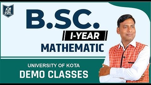 B.Sc. 1st Year || Math || Demo Class Lecture - 1 || UOK