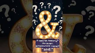 The Secret History of The Ampersand (&) | DD-AMP | Learn English with Mr. Ben #shorts