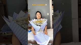 Romo con billetes #ribbon #dollar #flowers #ramos ##emprendedoras #tutorial #regaloperfecto