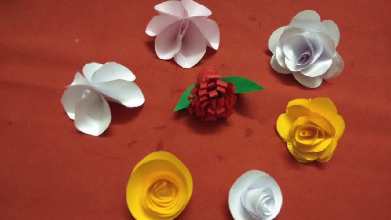 Easy and beautiful paper flower making ideas 🌸🌹 YouTube