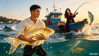 Muddy pond spawns giant carp!blinding the whole village with top-tier fish!'#ai #drama