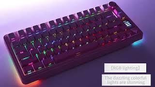 WhatGeek x AULA S75 PRO Tri-mode Wireless Mechanical Keyboard with LCD Screen Creamy screenshot 4