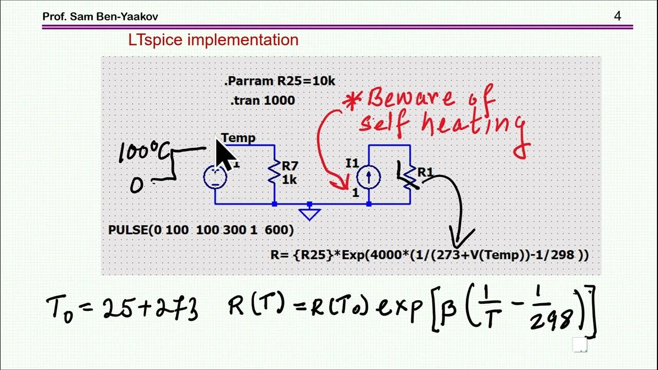 Modeling the time response of thermistors (NTC) temperature sensors