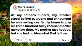 At my father's funeral, my brother stood before everyone and announced he was selling our family...
