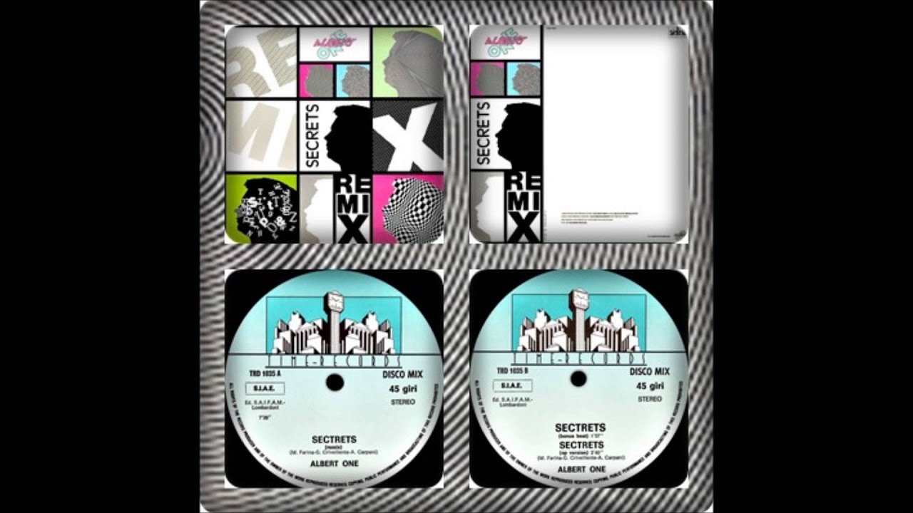 ALBERT ONE - SECRETS (REMIX, BONUS BEAT, NP  VERSION 1986)