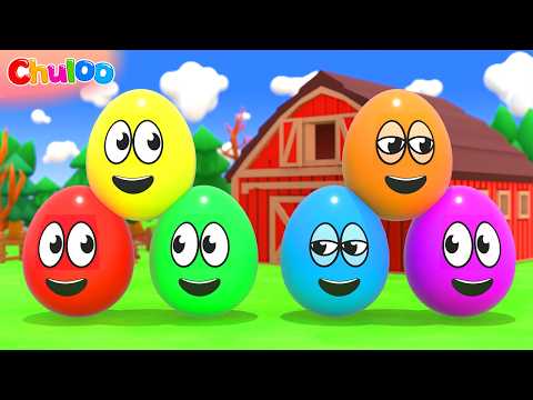 Aprenda Cores e Números | Ovos Coloridos na Fazenda | ChuLoo em Português – Canções Infantis