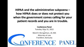 How HIPAA protects PHI - HIPAA and the Administrative Subpoena