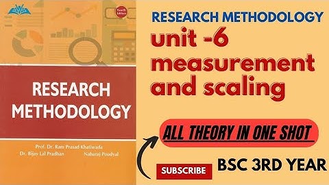 Research methodology ||measurements and scaling all theory in one shot #researchmethodology #scaling
