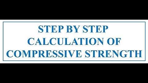 Step by Step Calculation of Compressive Strength of Concrete Cubes